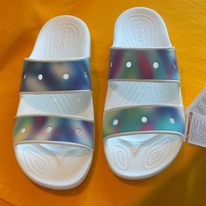 Classic Crocs Tie-Dye Mens Slip on Sandals in Size 13, NWT